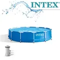 Intex Frame Pool 366 x 76 cm | Rundpool mit Filteranlage