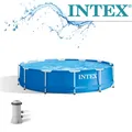 Intex Frame Pool Rondo Ø 366x76 cm mit Filterpumpe Swimming Pool Aufstellpool