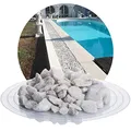 Schicker Mineral Marmor Ziersplitt weiß 25 kg, farbechter Naturstein, witterungsbeständig, ideal zur Gartengestaltung (Marmor Splitt, 16-32 mm)