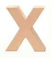 GLOREX 6 2029 124 - Papp - Buchstabe X, Buchstabe aus brauner Pappe, ca. 17,5 X 5,5 cm groß, zum bemalen und bekleben, für Serviettentechnik und Décopatch, ideal als Dekoration