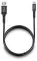 NGS KNOT-AC - USB-A-auf-USB-C-Kabel, 1 m, Schnelllade- und Datenübertragung, 480 bps, Verstärkt mit Aluminium-Steckern, hohe Festigkeit und Lange Lebe