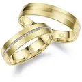 MARRYA Verlobungsring Edelstahl Ringe Trauringe Eheringe Partnerringe goldfarben 70