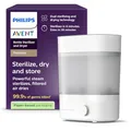 Philips AVENT Babyfläschchen-Sterilisator und -Trockner Premium, entfernt 99,9% der Bakterien, chemikalienfrei, Kapazität für 6 Fläschchen/Sauger/Zubehörteile, Modell SCF293/00