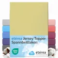etérea Jersey Topper Spannbettlaken 120x200-120x220 cm Lind für 5-10 cm Steghöhe 100% Baumwolle - Oekotex Spannbetttuch Matratzen Bett Bezug - Bettlaken 120x200cm - 120x220cm Grün
