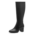 MARCO TOZZI Damen Hohe Stiefel mit Absatz Vegan aus Kunstleder, Schwarz (Black), 37 EU
