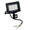LUXULA LED Strahler mit Bewegungsmelder außen 20W Fluter 2000lm 3000K Warmweiß IP65 wasserdicht, LED Außenstrahler für Garten Garage Werkstatt, Wandleuchte Lampe für außen, LED Flutlicht - schwarz