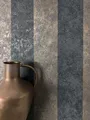 Newroom Tapete Schwarz Braun Vlies Streifentapete - Modern Glamour Metallic Glänzend für Wohnzimmer Schlafzimmer