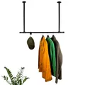 RSR Hangers Kleiderstange Garderobe Industrial Design für Decke Garderobenstange | Breite 70 cm x Höhe 30 cm | Deckenmontage | Ankleidezimmer | Schlafzimmer | Flur | begehbarer Kleiderschrank