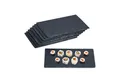 relaxdays Servierplatte Schieferplatte 26 x 16 cm im 8er Set, Schiefer