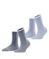 ESPRIT Damen Socken Allover Stripe Multipack W So Baumwolle gemustert 2 Paar, Blau Blue Mix 0020, 39-42