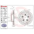2x Bremsscheibe BREMBO 09.C880.11 passend für PORSCHE