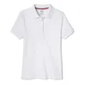 Mädchen Polo French Toast Kurzarm Picot-Kragen Weiß Größe