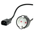 VALUE Value 19.99.1117 Kaltgeräte Adapterkabel Schwarz 0.30 m Netzkabel, (30.00 cm)