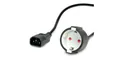Kabel zasilający VALUE, złącze C14 do żeńskiego złącza Schuko, czarny, 0,3 m
