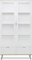 finori Göteborg 54 Vitrine, weiß / Nachbildung Sonoma Eiche Maß: B x H x T ca. 100 x 186 x 40 cm
