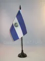 TISCHFLAGGE EL SALVADOR 15x10cm - SALVADORIANISCHE TISCHFAHNE 10 x 15 cm - flagg