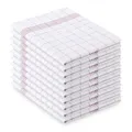 Vaily Geschirrtücher Rot-Kariert 10er Pack - 70 x 45 cm aus 100% Baumwolle