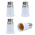 INTIRILIFE B22 auf E27 Lampensockel Adapter in WEISS - 4x Lampenadapter zum Umformatieren von E27 Lampe auf B22 Fassung - 4er Set Konverter für Lampenfassung LED Lampen Glühlampen CFL-Lampen