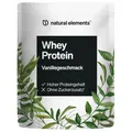 natural elements Whey Protein Pulver – Vanille – 1kg – 24g Protein pro Portion – nicht zu süß
