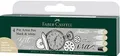 FABER-CASTELL 167151 - Tuschestift Pitt Artist Pen Black and White, 4er Set