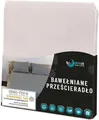 Jersey-Baumwoll-Bettlaken Beige 160x200x27 cm Dreamzie