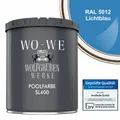 WO-WE Bodenversiegelung Schwimmbadfarbe Poolfarbe Schwimmbeckenfarbe SL400, 1-20L, Seidenmatt, Wasserbeständig