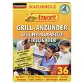 Favorit Grillanzünder (36 Riegel, für schnelles anzünden, aus Naturfaser, für Grill, Kamin oder Lagerfeuer, Anzünder) 1826