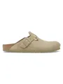 Birkenstock Leder-Pantoletten "Boston" in Beige, Größe 43, Herren