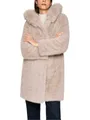 Marc Cain Kurzmantel City Tours Premium Damenmode aus Fake Fur mit Kapuze