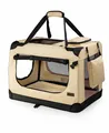 Hundetransportbox faltbar für Reise & Auto, 50x34x36 cm, stabile Transportbox...