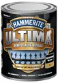 Hammerite Ultima Matt, Metallschutzlack, Hochwertiger Schutzlack für alle Metalle im Außenbereich, Tiefschwarz RAL 9005, 750 ml