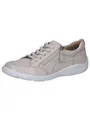 CAPRICE Damen Sneaker flach aus Leder mit Reißverschluss, Cremefarben (Pearl Perl Dee), 36 EU