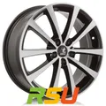 4x itWheels Alice gloss black polished 7.5x18" ET40 LK5 100 ML 57.1 Alufelgen...