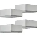 SOTECH 4er Set Möbelfüße MOTEL 65 x 65 mm Höhe 30 mm Silberoptik Eloxiert