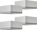SOTECH 4er Set Möbelfüße MOTEL | silber | 65 x 65 mm | Höhe 30 mm