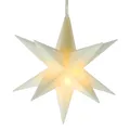 LED 3D Weihnachts Stern weiß - 12 cm - Weihnachten Fenster Deko Leuchte Timer