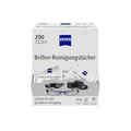 ZEISS Brillen-Reinigungst?cher mit Alkohol 200 St?ck zur schonenden & gr?ndlichen Reinigung Ihrer Brillengl?ser - jedes Tuch einzeln verpackt - ideal f?r unterwegs oder auf Reisen
