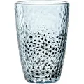 LEONARDO Matera Trinkglas - Becher aus hochwertigem Glas in Hammerschlagoptik - Inhalt 340 ml - Handarbeit - Spülmaschinenfest, robust - Wassergläser in blau