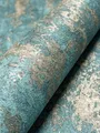Newroom Vliestapete, Türkis Tapete Industrial Beton - Glanz Glamour Blau Gold Loft Modern Zement Putz für Büro Diele/Flur Schlafen, Fadis Turquoise
