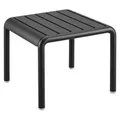 Spetebo Garten Beistelltisch quadratisch schwarz Belastbarkeit bis 50 kg - 45 x 45 cm - Kunststoff Balkontisch eckig in Latten Optik - Design Gartentisch Ablagetisch Blumenhocker Fußhocker Fußablage