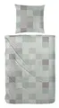 Feinbiber Bettwäsche Pixels Kariert 100% Baumwolle Reißverschluss Hahn Bettbezug