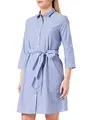 JdY Damen JDYHALL 3/4 Shirt Dress WVN NOOS Kleid, Blau, 40
