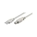 USB 2.0 Kabel, (lose Ware), 'A' Stecker > 'B' Stecker USB AB 180 LC HiSpeed 2.0 GREY 1.8m