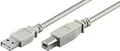 Goobay USB 2.0 AB 180 LC HiSpeed 2.0, 1.8m USB A USB B Male Grey USB Cable - USB Cables (1.8m, 1.8 m, USB A, USB B, Male/Male, Grey)