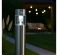 MeLiTec LED Solarleuchte Solar-Gartenleuchte, SO31, Tageslichtweiß, Edelstahl, mit Bewegungsmelder, bis zu 6 Stunden Leuchtdauer