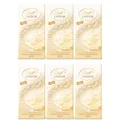 Lindt Lindor Weiß Tafel mit zartschmelzender Füllung 100g 6er Pack