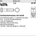 Sechskantschraube Iso 4014 M.schaft M 36 X 260 5.6 W7