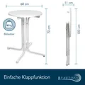 Bistrotisch Campingtisch Balkontisch Gartentisch schwarz weiß 60, 70, 80 cm