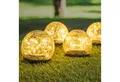 Spetebo LED Gartenleuchte LED Solar Kugel Leuchten - 4er Set, 2, LED fest integriert, warmweiß, Gehwegbeleutung