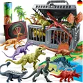 Dinosaurier Kinder Spielzeug, Spielmatte Set 19 Realistische Dinosaurier Figuren